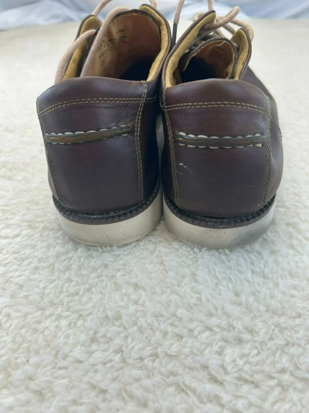 Cole Haan Mens Leather Lace-Up Brown Shoes Size 11M Round Toe Pre-Owned